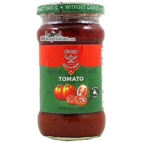 Deep South India Tomato Pickle ithout Garlic (300 gm bottle)