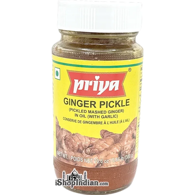 Priya Ginger Pickle With Garlic (300 gm bottle)