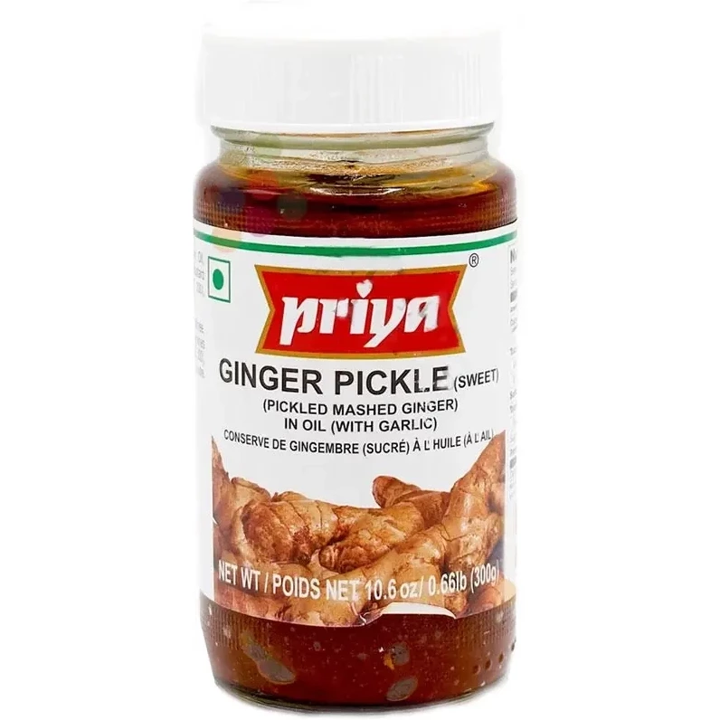 Priya Seet Ginger Pickle With Garlic (300 gm bottle)