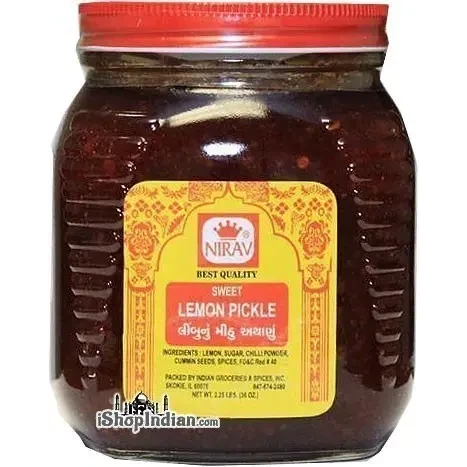 Nirav Seet Lemon Pickle (2 lbs bottle)