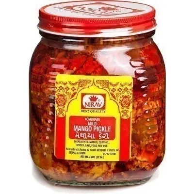 Nirav Mild Mango Pickle (2 lbs bottle)