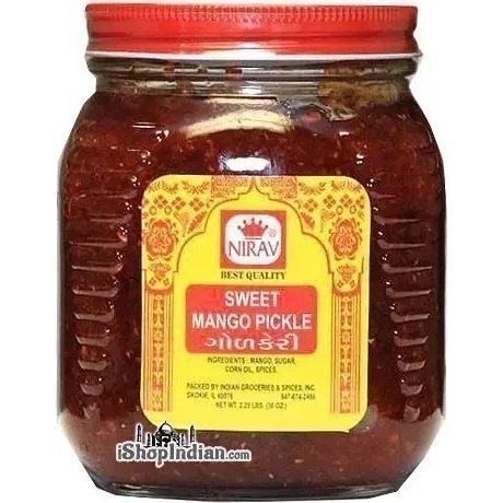 Nirav Seet Mango Pickle (Gorkeri) (2 lbs bottle)