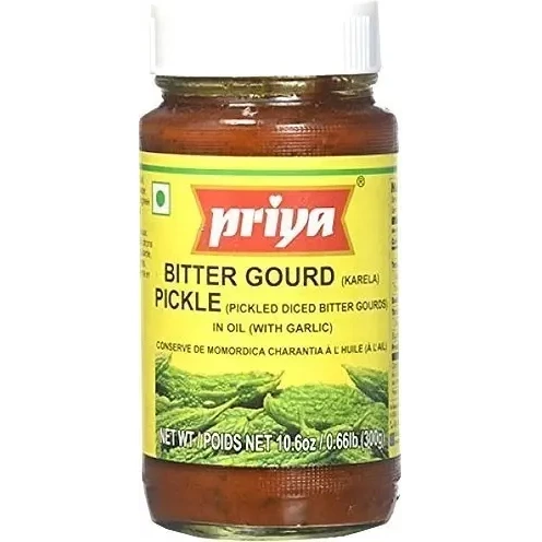 Priya Bitter Gourd (Karela) Pickle ith Garlic (300 gm bottle)