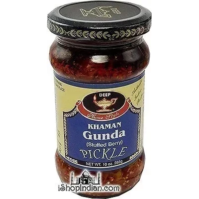 Deep Khaman Gunda (Stuffed Berry) Pickle (10 oz bottle)