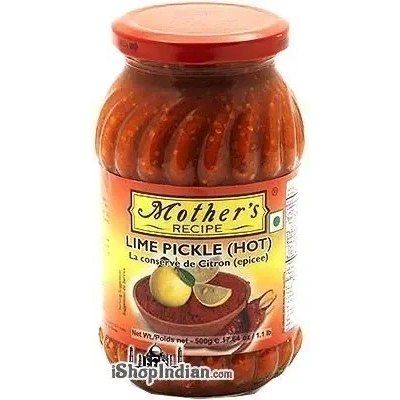 Mother's Recipe Lime Pickle (Hot) (17.64 oz jar)