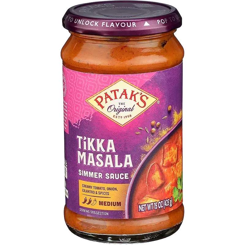 Patak's Tikka Masala Curry Simmer Sauce - Medium (15 oz bottle)