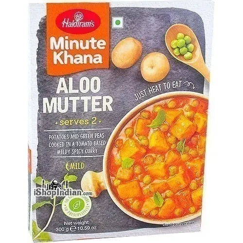 Haldiram's Aloo Mutter - Minute Khana (Ready-to-Eat) (10.5 oz box)