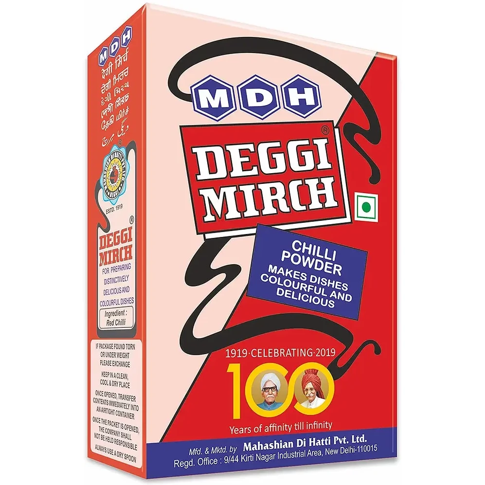 MDH Deggi Mirch Masala (Bright Red Chili Poder) (3.5 oz box)