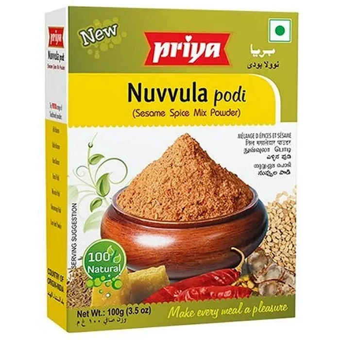 Priya Nuvvula Podi - Sesame Spice Mix Poder (3.5 oz box)