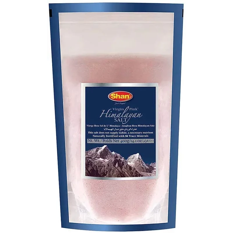 Shan Virgin Pink Himalayan Salt (Fine) - 14 oz (14 oz pouch)