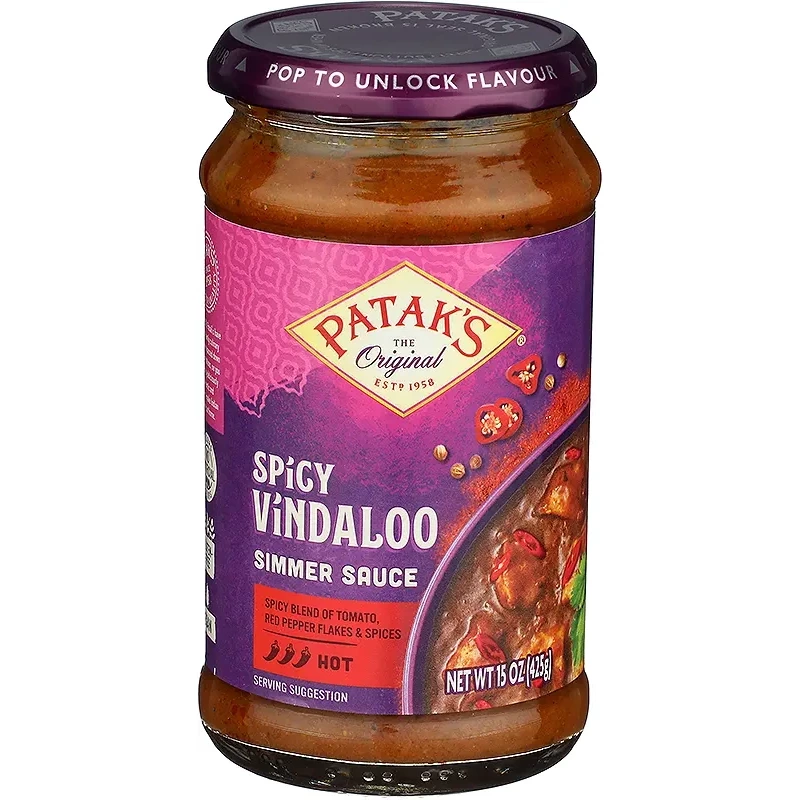 Patak's Spicy Vindaloo Simmer Sauce - Hot (15 oz jar)