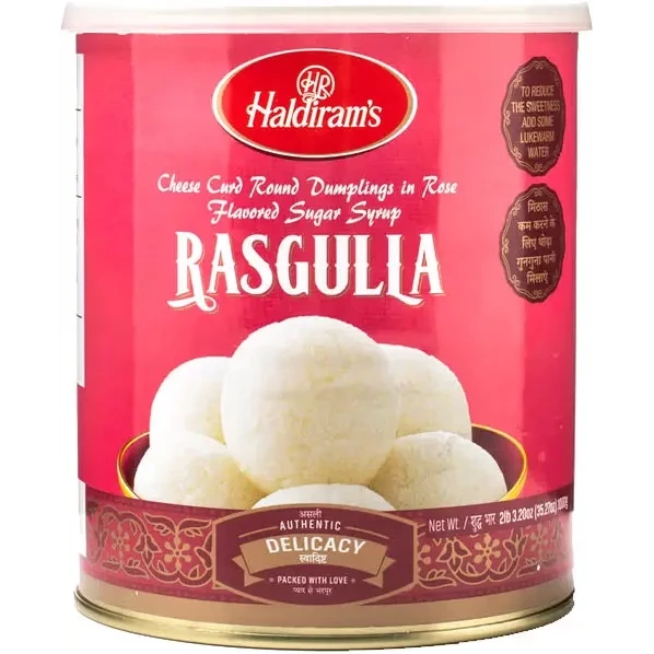 Haldiram's Rasgulla (2.2 lbs can)