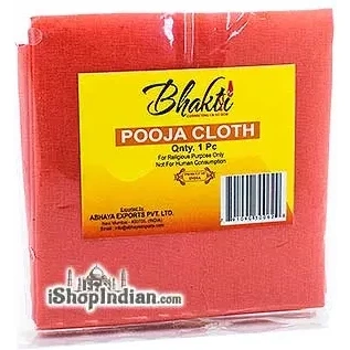 Bhakti Pooja Cloth - Orange (1 cloth)