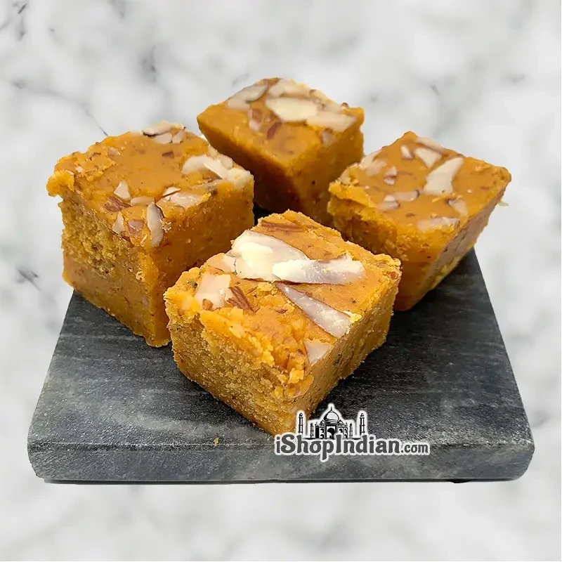 Fresh Almond Barafi (Almond Fudge) (14 oz box)