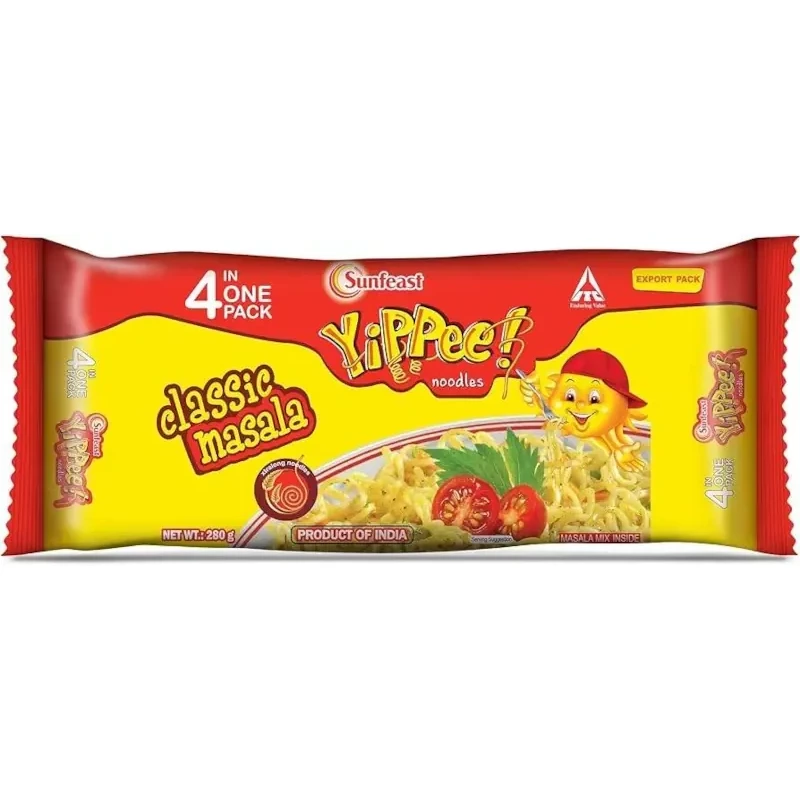 Sunfeast Yippee Noodles - Classic Masala - Quad Pack (280 gm pack)