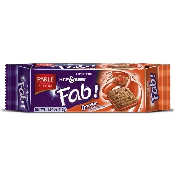 Parle Hide & Seek Fab - Orange Cream Sandich Cookies (3.94 oz pack)