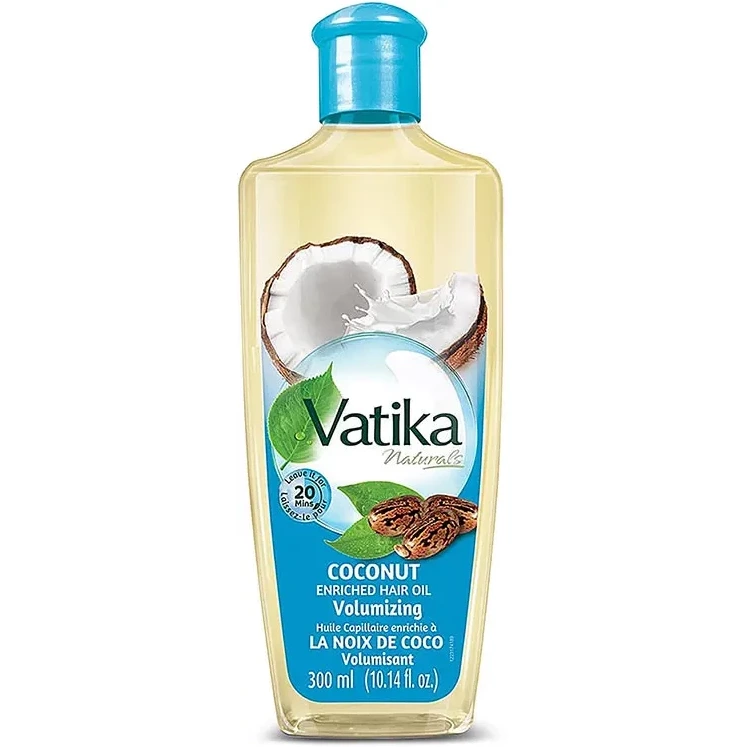 Dabur Vatika Enriched Coconut Oil ith Castor (300 ml bottle)