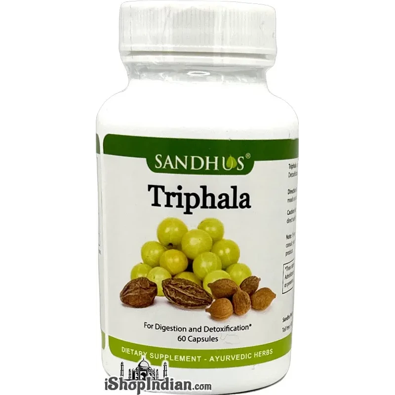 Triphala - Digestive Support (Sandhu's Ayurveda) - 60 Capsules (60 capsules)