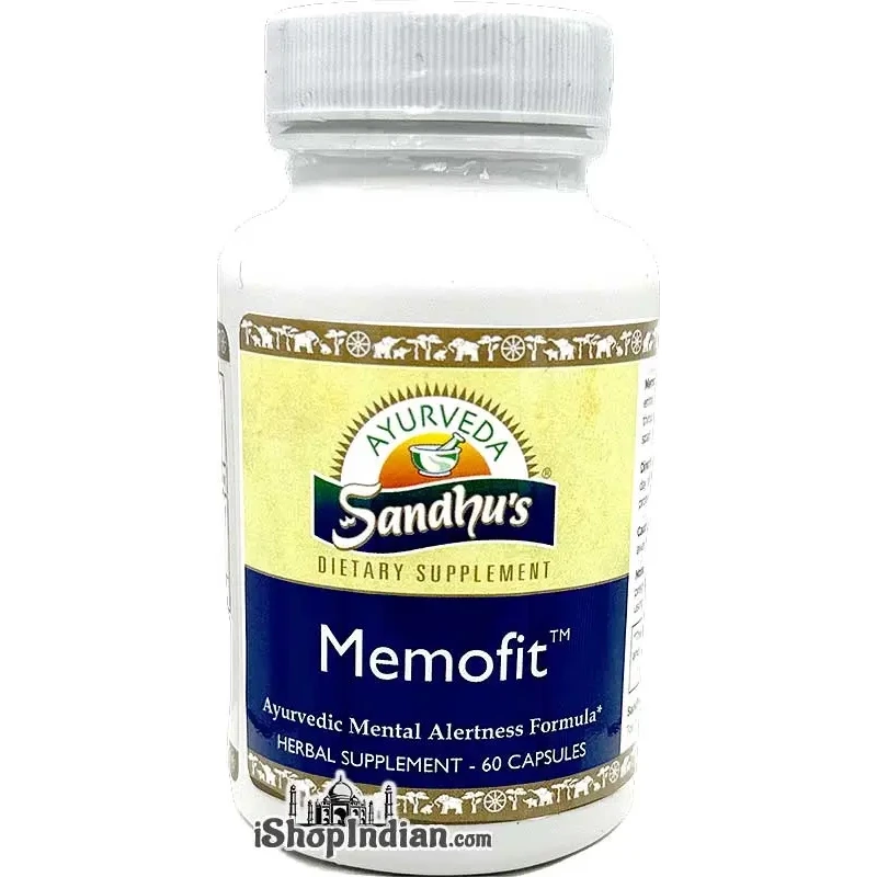 Memofit - Mental Alertness (Sandhu's Ayurveda) - 60 Capsules (60 capsules)