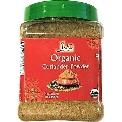 Jiva Organics Coriander Powder - 1 lb jar (1 lb jar)