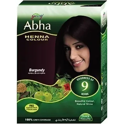 Godrej Abha Henna Color - Burgundy (60 gm box)