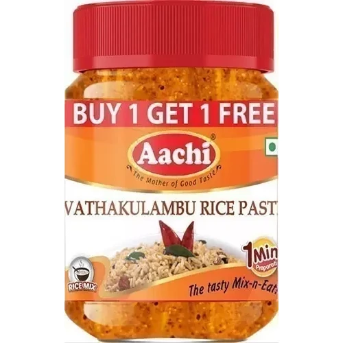 Aachi Vathakulambu Rice Paste - BUY 1 GET 1 FREE (7 oz bottle)