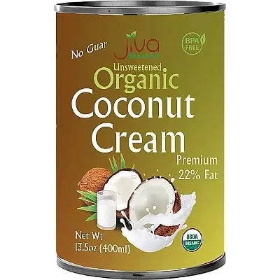 Jiva Organics Unseetened Organic Coconut Cream (13.5 oz tin)