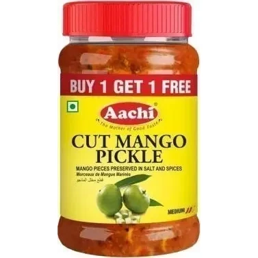 Aachi Cut Mango Pickle - BUY 1 GET 1 FREE (7 oz bottle)