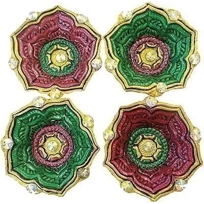 Leaf Diali Diya - 4 Pack (89874) (4 diyas)