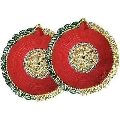 Hand Beaded Diyas - Pack of 2 (90132) (2 diyas)