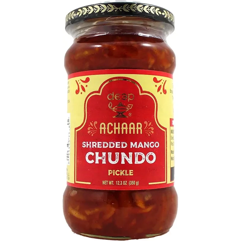 Deep Shredded Mango Pickle (Chundo) (12.3 oz jar)