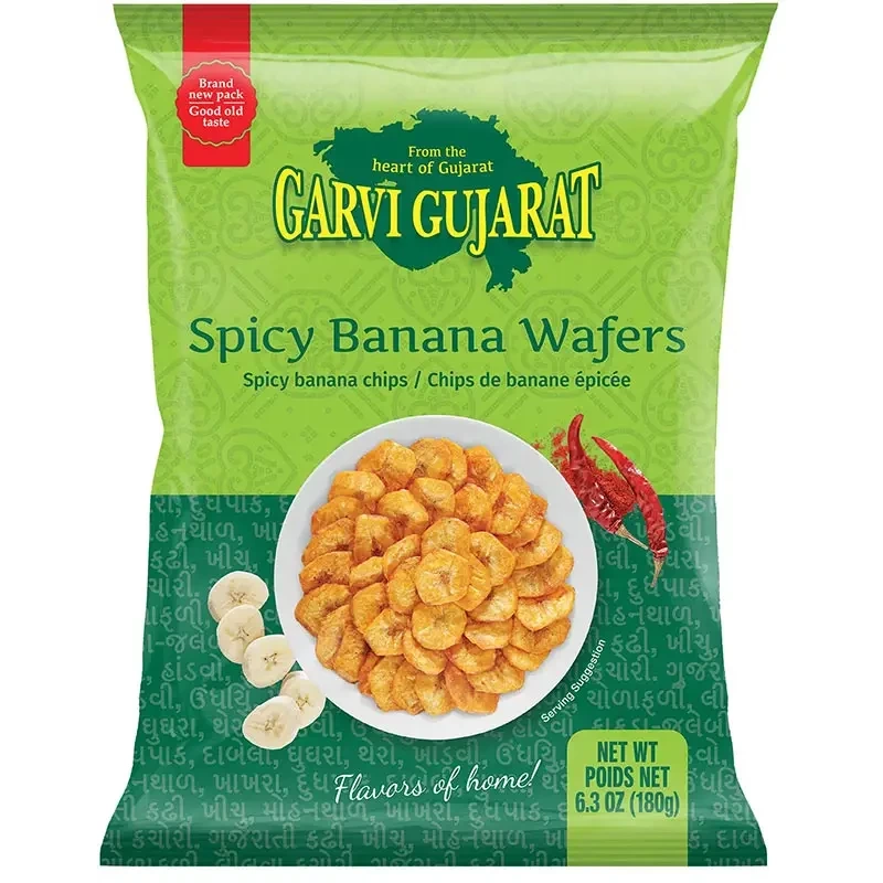 Garvi Gujarat Spicy Banana Wafer (6.3 oz bag)