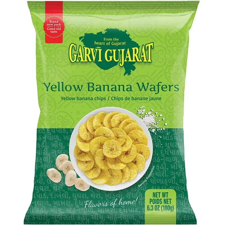 Garvi Gujarat Yellow Banana Wafer (6.35 oz bag)