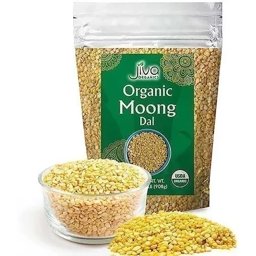 Jiva Organics Moong Dal - 2 lbs (2 lbs bag)