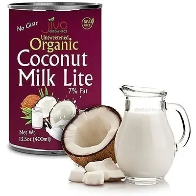 Jiva Organics Unseetened Organic Coconut Milk - LITE (13.5 oz tin)