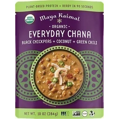 Maya Kaimal Organic Everyday Chana - Black Chickpeas + Coconut + Green Chili (10 oz pouch)