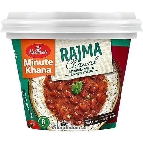 Haldiram's Instant Rajma Chaal - Basmati Rice ith Red Kidney Beans Curry (3.07 oz pack)