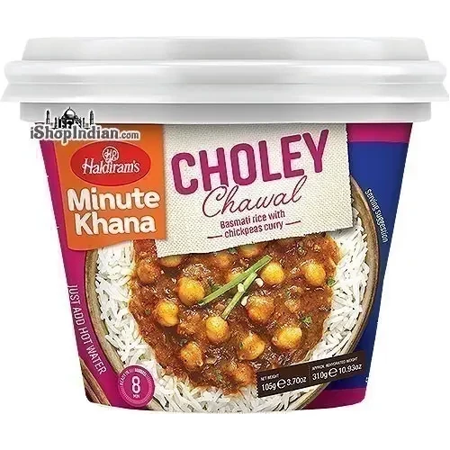 Haldiram's Instant Choley Chaal - Basmati Rice ith Chickpeas Curry (3.7 oz pack)