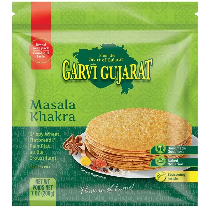 Garvi Gujarat Khakhra - Masala (7 oz bag)