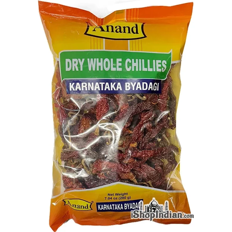 Anand Byadagi Karnataka Dry Whole Chillies (7 oz bag)