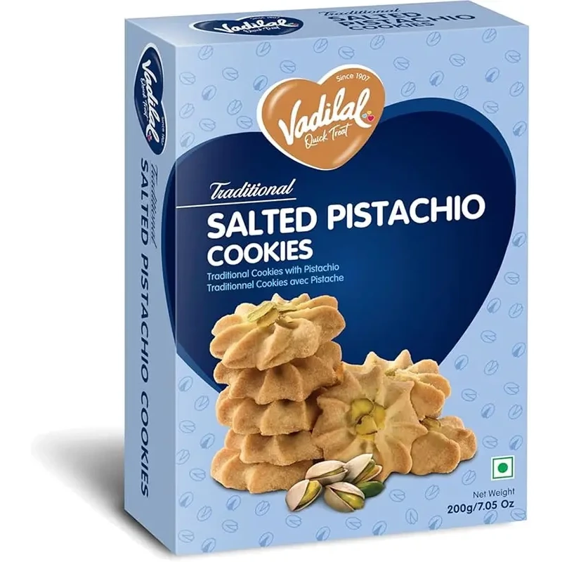 Vadilal Salted Pistachio Cookies (7 oz box)