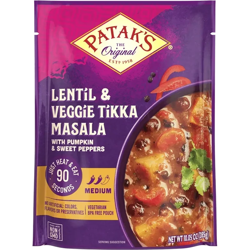 Patak's Lentil & Veggie Tikka Masala (Ready-to-Eat) (10 oz pouch)