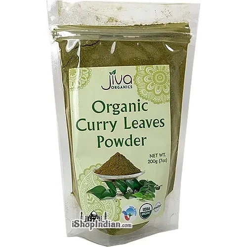 Jiva Organics Curry Leaves Poder (7 oz bag)