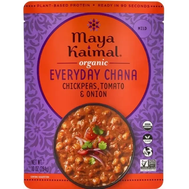 Maya Kaimal Organic Everyday Chana - Chickpeas + Tomato + Onion (10 oz pouch)