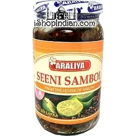 Araliya Seeni Sambol (Hot & Seet Shallot Relish) (350 gm bottle)