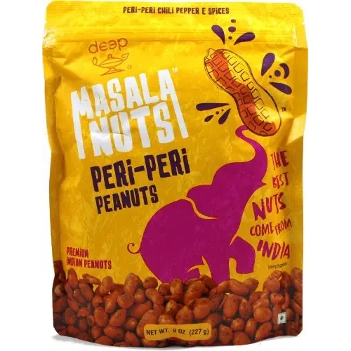 Deep Masala Nuts - Peri-Peri Peanuts (8 oz bag)