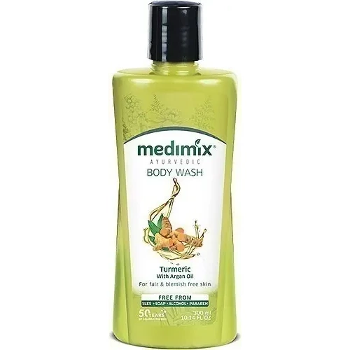 Medimix Ayurvedic Body Wash - Turmeric ith Argan Oil - For Fair & Blemish Free Skin (10.14 fl oz)