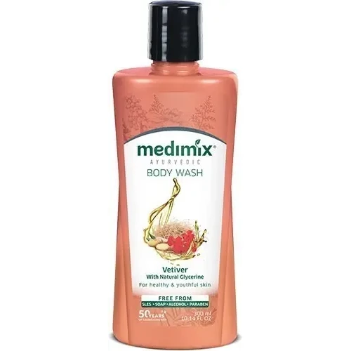 Medimix Ayurvedic Body Wash - Vetiver ith Natural Glycerine - For Healthy and Youthful Skin (10.14 fl oz)