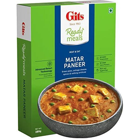 Gits Matar Paneer (Ready-to-Eat) (10.5 oz box)