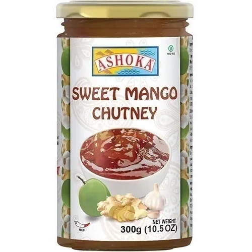 Ashoka Seet Mango Chutney (Mild) (10.6 oz bottle)